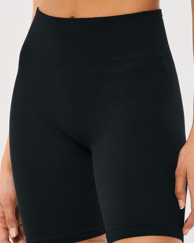 Bottoms Hollister Women Gilly Hicks Active Seamless High-Rise Bike Shorts 7\\ 48820498 Black
